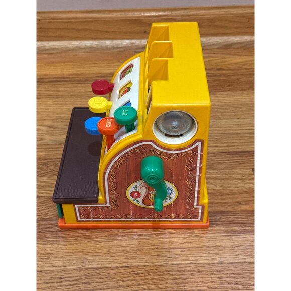 Vintage Fisher-Price Register Toy With Coins 1974 Yellow Red Blue - Picture 6 of 7